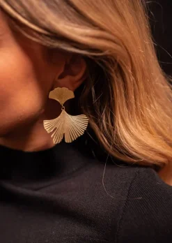 Boucles d'oreilles-EASY-CLOTHES Ayla - Boucles d'Oreilles Dorées - A ClipsEasy Clothes Dorées