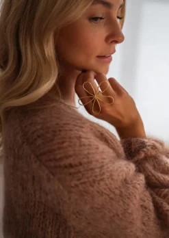 Bagues-EASY-CLOTHES Bague Barkley Dorée - Forme de Fleur - Bijoux FemmeEasy Clothes Dorée