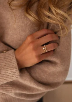 Bagues-EASY-CLOTHES Bague Como - Dorée - Double - Bijoux Easy Clothes Dorée       