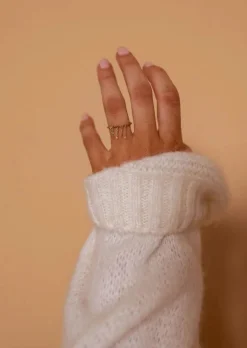 Bagues-EASY-CLOTHES Bague Dorée en mailles | Bibo | Ajustable | Acier Inoxydable