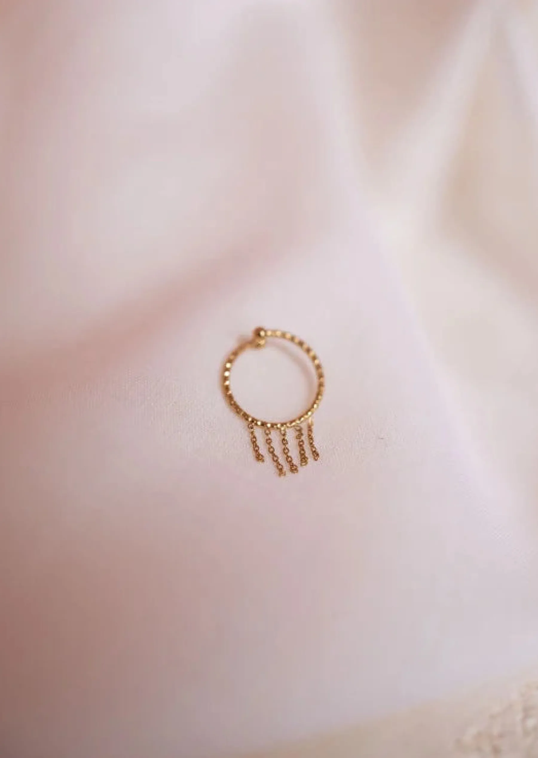 Bagues-EASY-CLOTHES Bague Dorée en mailles | Bibo | Ajustable | Acier Inoxydable