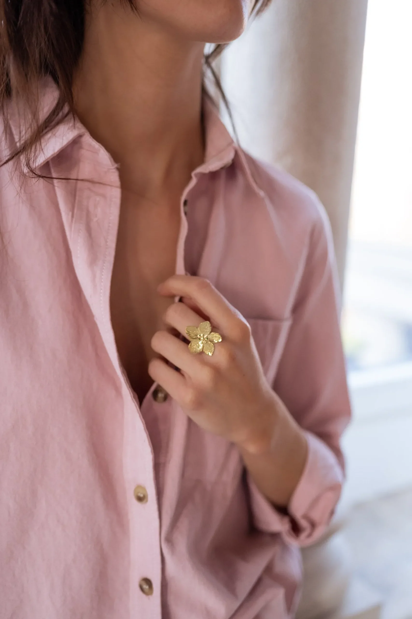 Bagues-EASY-CLOTHES Bague Flower - doréeEasy Clothes Dorée