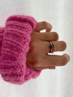 Bagues-EASY-CLOTHES Bague Lyloo - noire et doréeEasy Clothes Noire et dorée