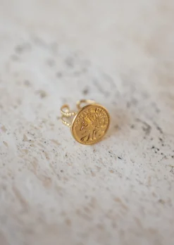 Bagues-EASY-CLOTHES Bague POP Dorée - Effet Pièce de Monnaie - Nos BijouxEasy Clothes Dorée