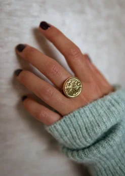 Bagues-EASY-CLOTHES Bague POP Dorée - Effet Pièce de Monnaie - Nos BijouxEasy Clothes Dorée
