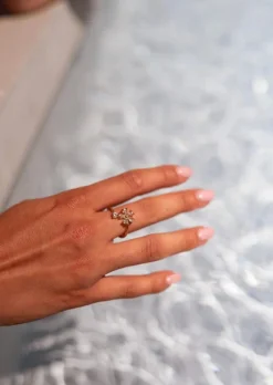 Bagues-EASY-CLOTHES Bague Rilla dorée | Bague effet diamants | Prêt-à-porter en ligne | Easy Clothes Dorée