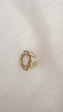 Bagues-EASY-CLOTHES Bague Sefer - écrue et doréeEasy Clothes Écrue et dorée       