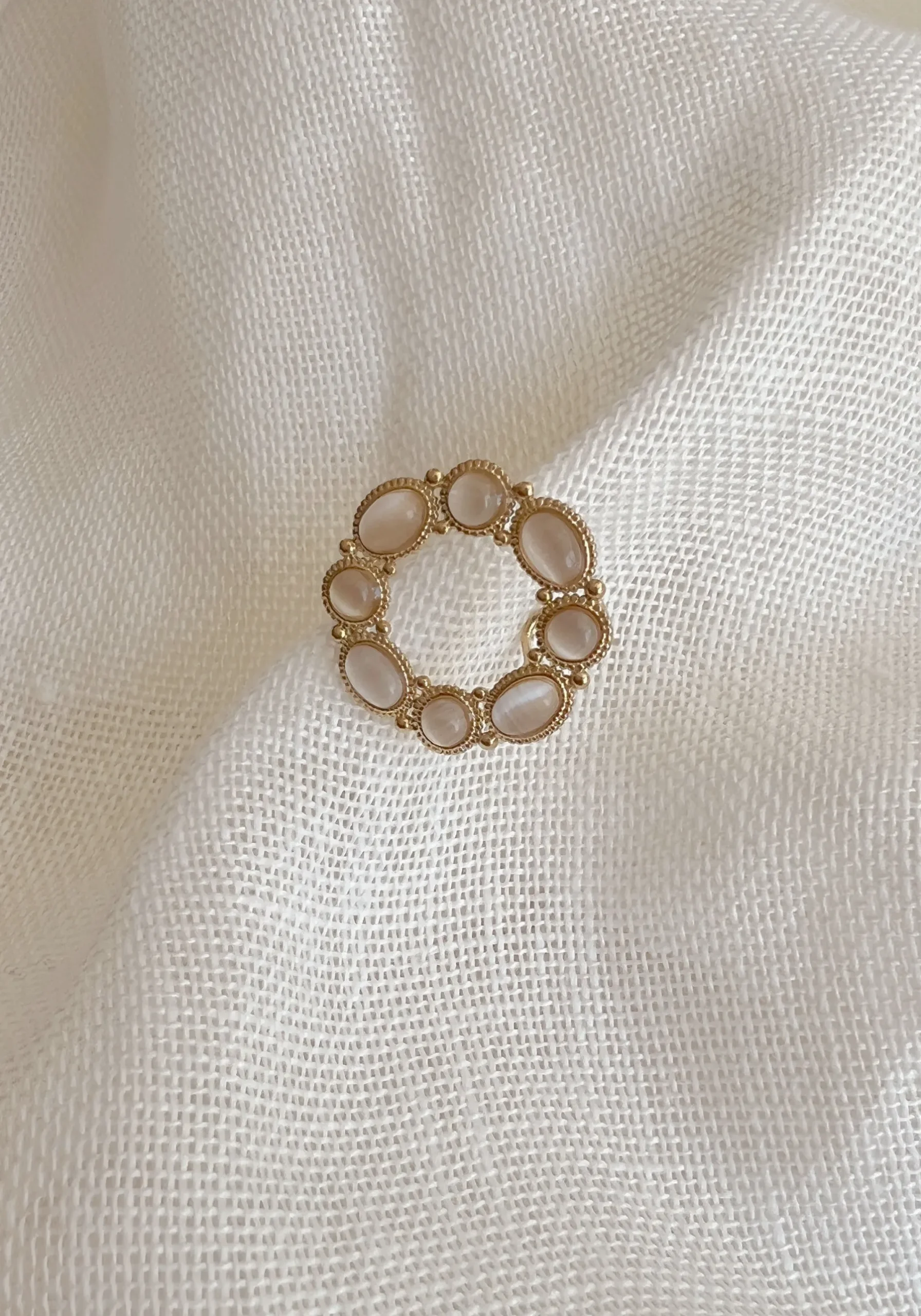 Bagues-EASY-CLOTHES Bague Sefer - écrue et doréeEasy Clothes Écrue et dorée