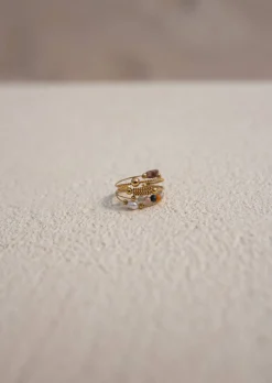 Bagues-EASY-CLOTHES Bague Toyo Dorée - Perles Colorées - Bijoux & AccessoiresEasy Clothes Dorée