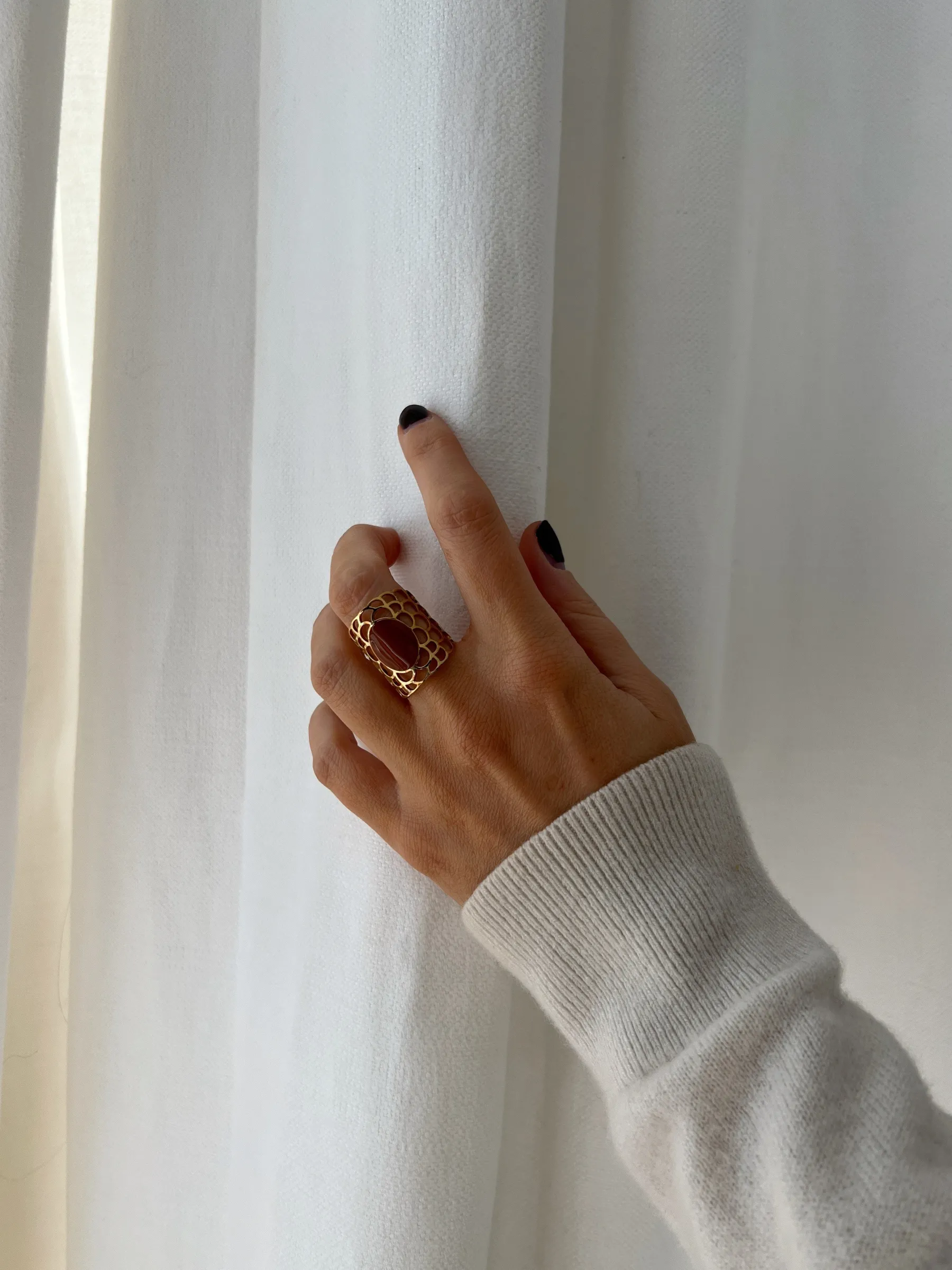 Bagues-EASY-CLOTHES Bague Ural - doré et briqueEasy Clothes Doré et brique