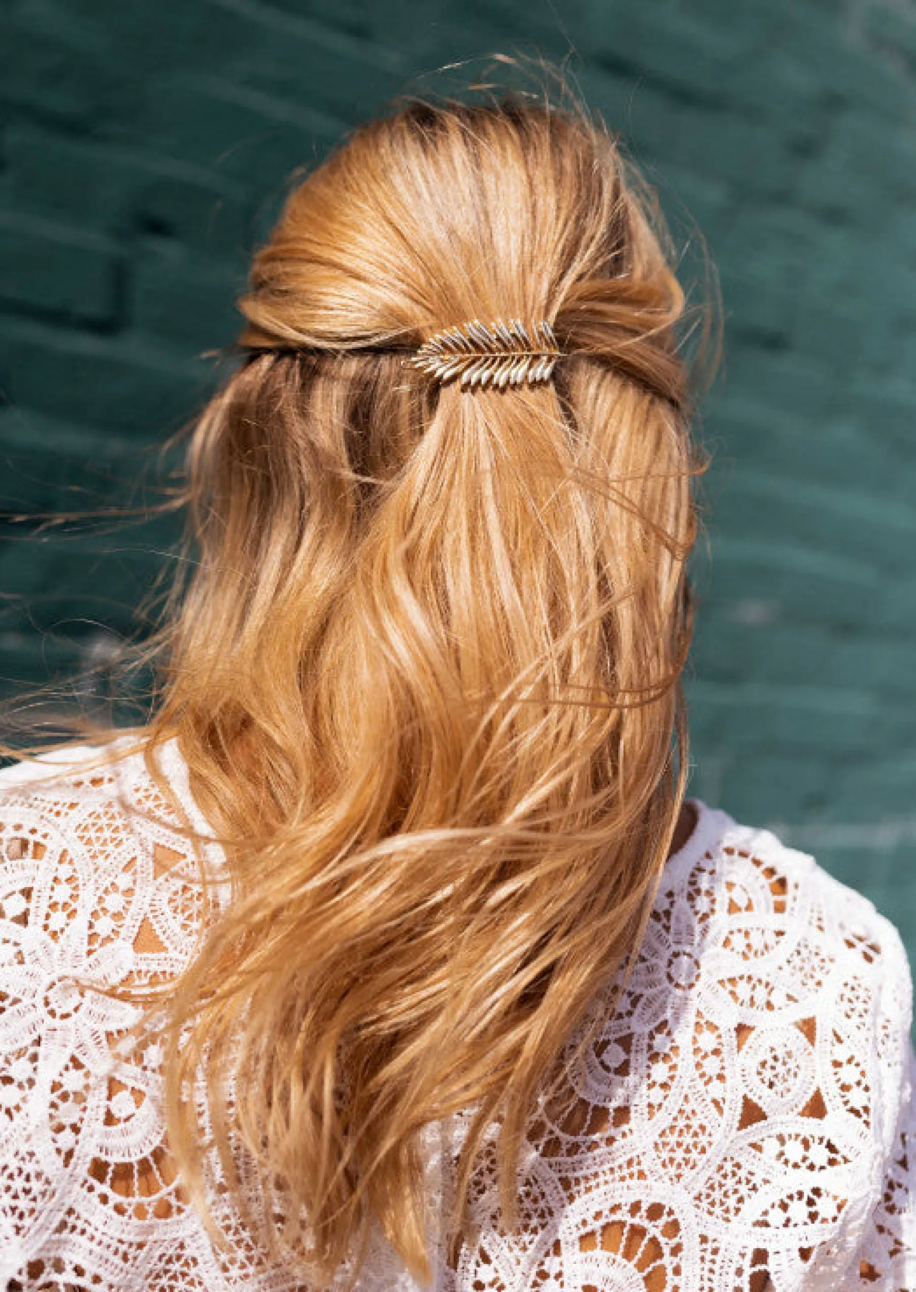 Accessoires Cheveux-EASY-CLOTHES Barrette Cannes dorée | Barrette en feuille | Prêt-à-porter en ligne | Easy Clothes Dorée