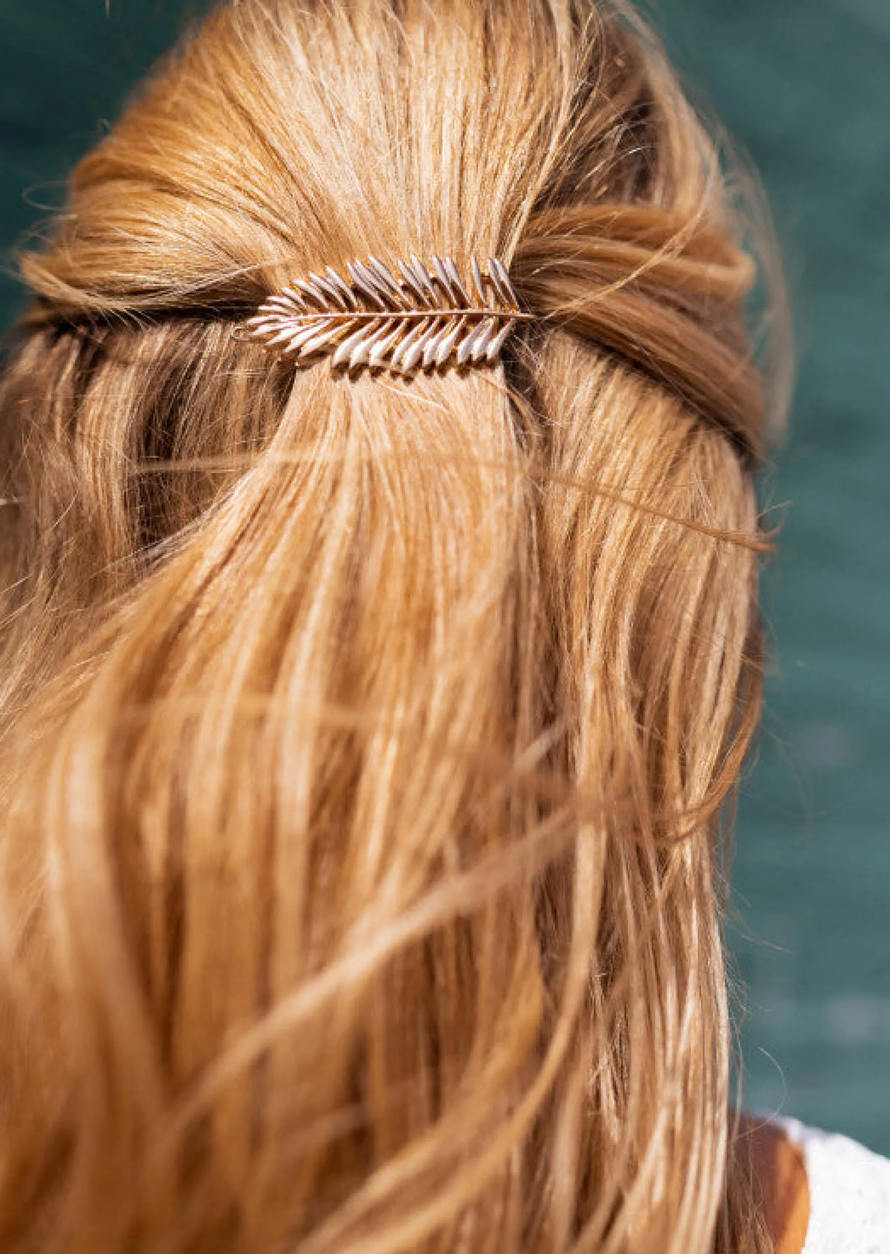 Accessoires Cheveux-EASY-CLOTHES Barrette Cannes dorée | Barrette en feuille | Prêt-à-porter en ligne | Easy Clothes Dorée