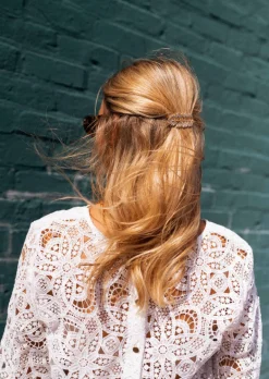 Accessoires Cheveux-EASY-CLOTHES Barrette Cannes dorée | Barrette en feuille | Prêt-à-porter en ligne | Easy Clothes Dorée