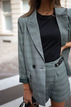 Blazers-EASY-CLOTHES Blazer Asly à carreaux - vertEasy Clothes Vert       