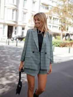 Blazers-EASY-CLOTHES Blazer Asly à carreaux - vertEasy Clothes Vert       
