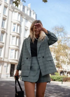 Blazers-EASY-CLOTHES Blazer Asly à carreaux - vertEasy Clothes Vert       