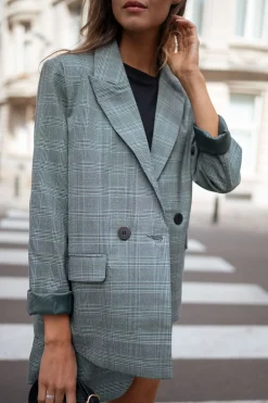 Blazers-EASY-CLOTHES Blazer Asly à carreaux - vertEasy Clothes Vert       