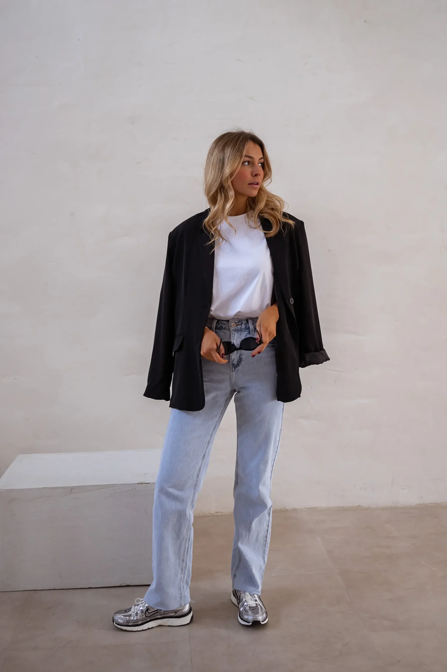 Blazers-EASY-CLOTHES Blazer Cassie - Noir - EpaulettesEasy Clothes Noir