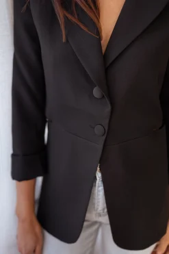 Blazers-EASY-CLOTHES Blazer Ophélie - CREATION - NoirEasy Clothes Noir