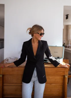 Blazers-EASY-CLOTHES Blazer Ophélie - CREATION - NoirEasy Clothes Noir