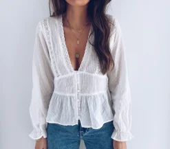 Chemisiers & Blouses-EASY-CLOTHES Blouse Anouk - blancheEasy Clothes Blanche