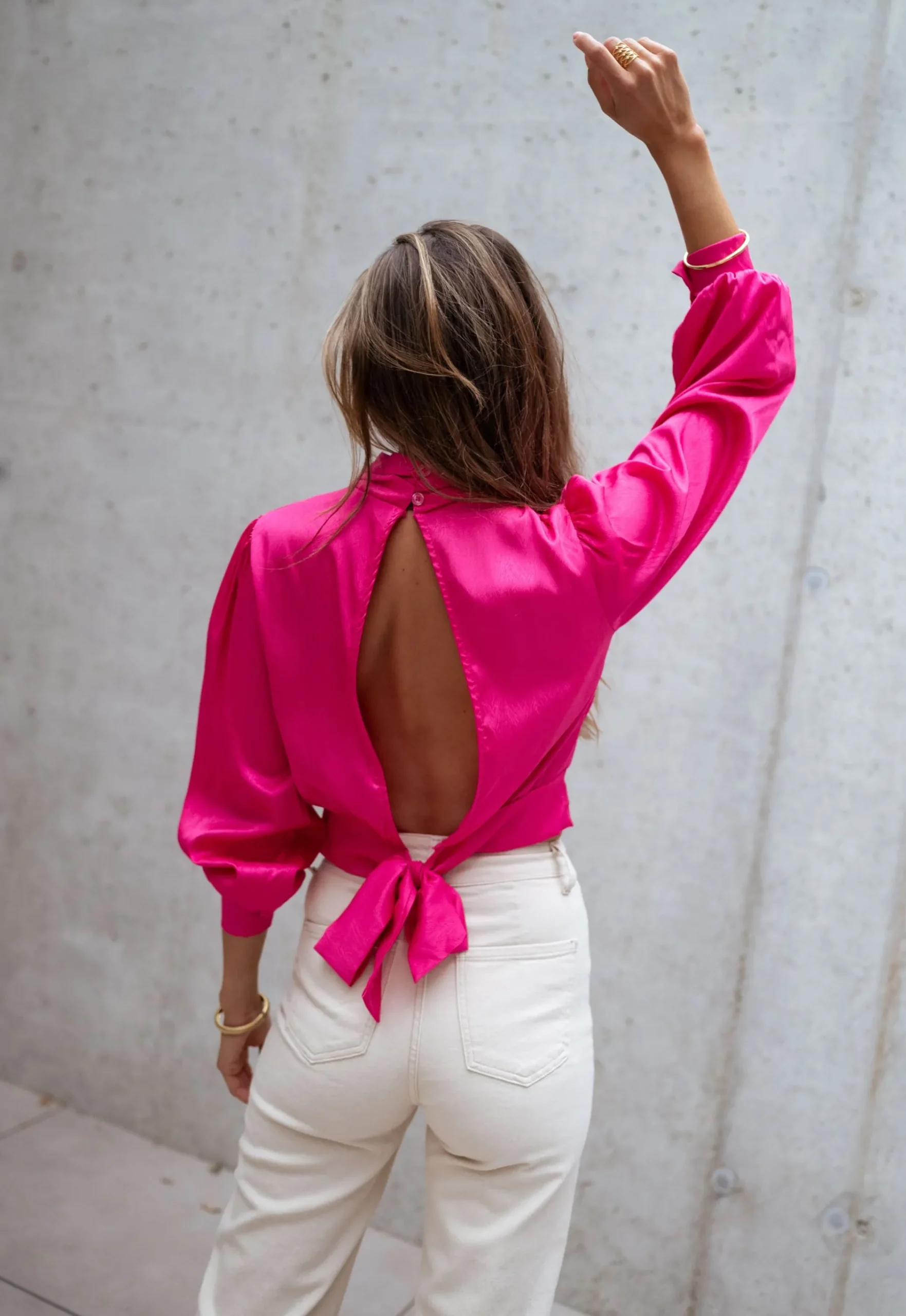 Chemisiers & Blouses-EASY-CLOTHES Blouse Ariel - roseEasy Clothes Rose