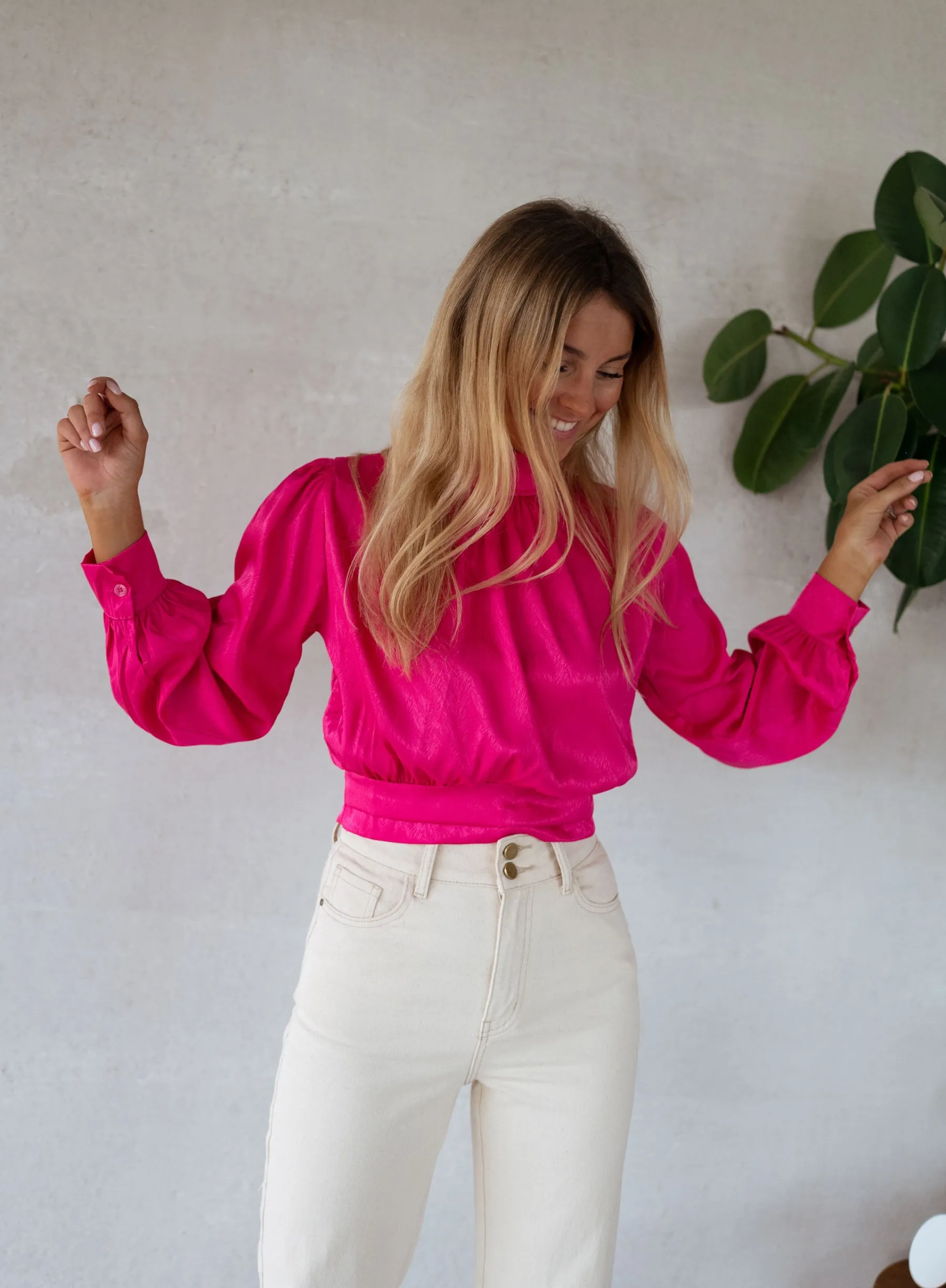 Chemisiers & Blouses-EASY-CLOTHES Blouse Ariel - roseEasy Clothes Rose