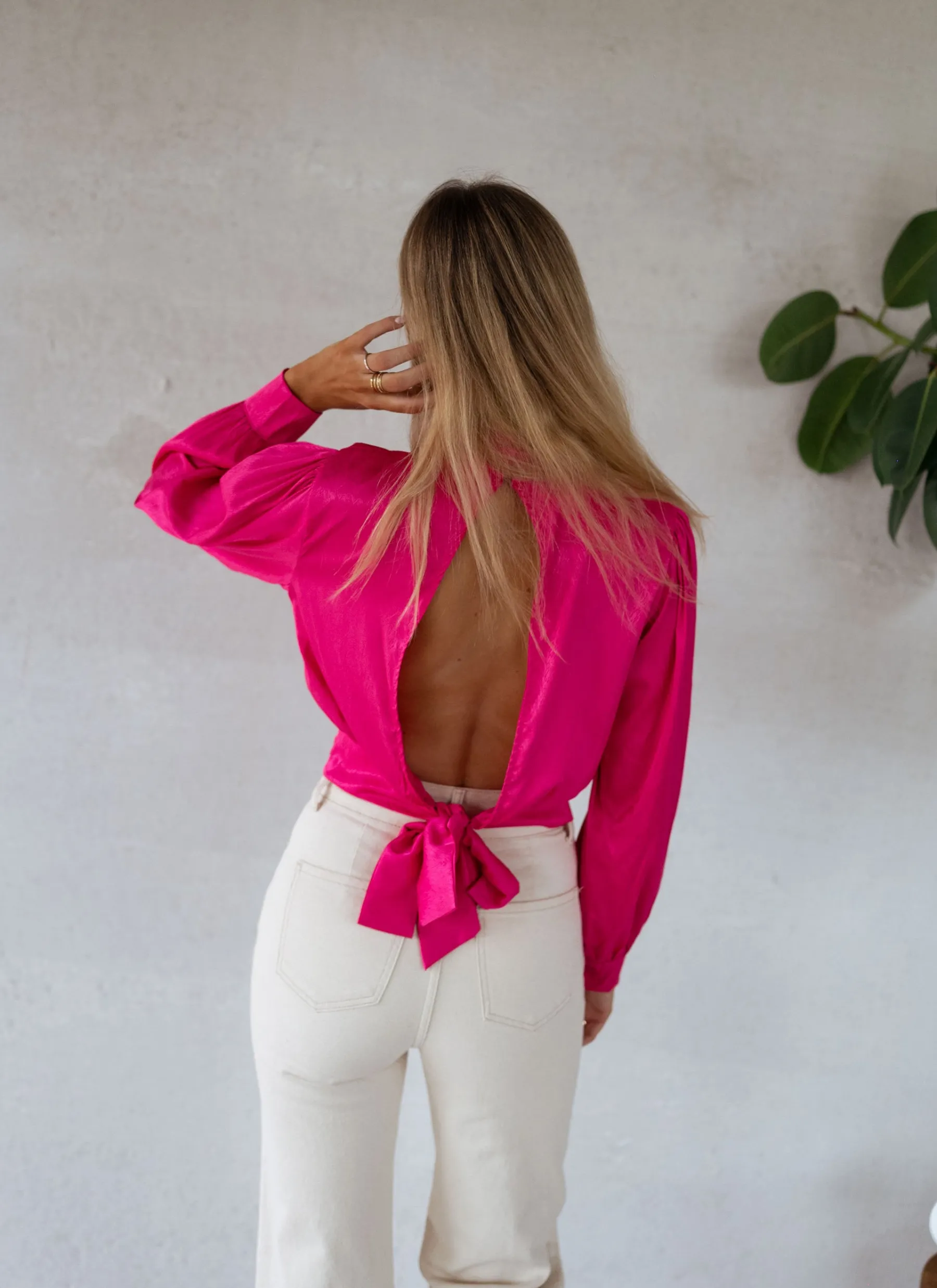 Chemisiers & Blouses-EASY-CLOTHES Blouse Ariel - roseEasy Clothes Rose