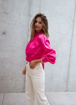 Chemisiers & Blouses-EASY-CLOTHES Blouse Ariel - roseEasy Clothes Rose