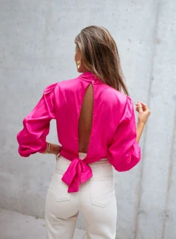 Chemisiers & Blouses-EASY-CLOTHES Blouse Ariel - roseEasy Clothes Rose