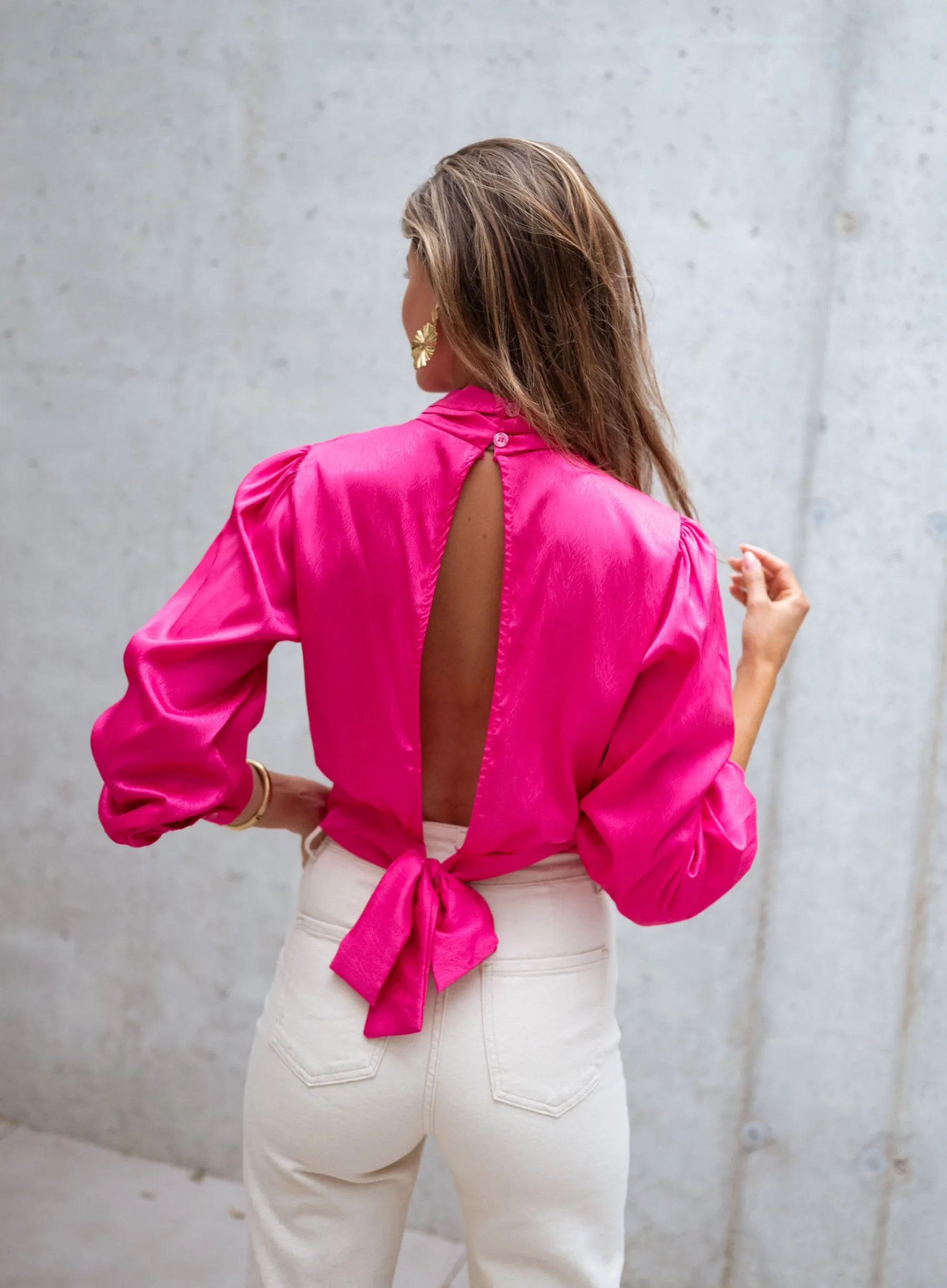 Chemisiers & Blouses-EASY-CLOTHES Blouse Ariel - roseEasy Clothes Rose