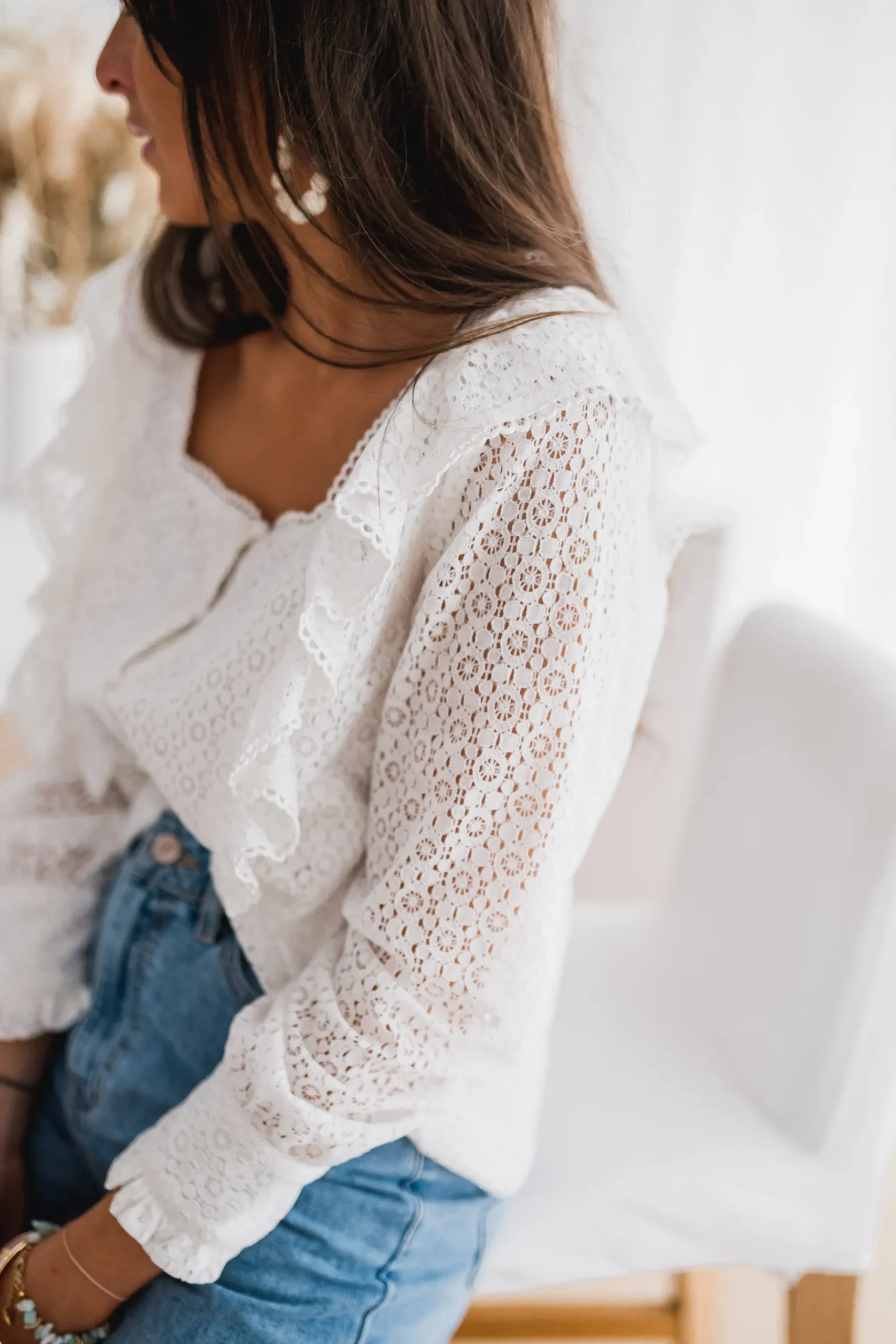 Chemisiers & Blouses-EASY-CLOTHES Blouse Armane - blancheEasy Clothes Blanche