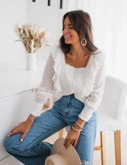 Chemisiers & Blouses-EASY-CLOTHES Blouse Armane - blancheEasy Clothes Blanche