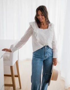 Chemisiers & Blouses-EASY-CLOTHES Blouse Armane - blancheEasy Clothes Blanche