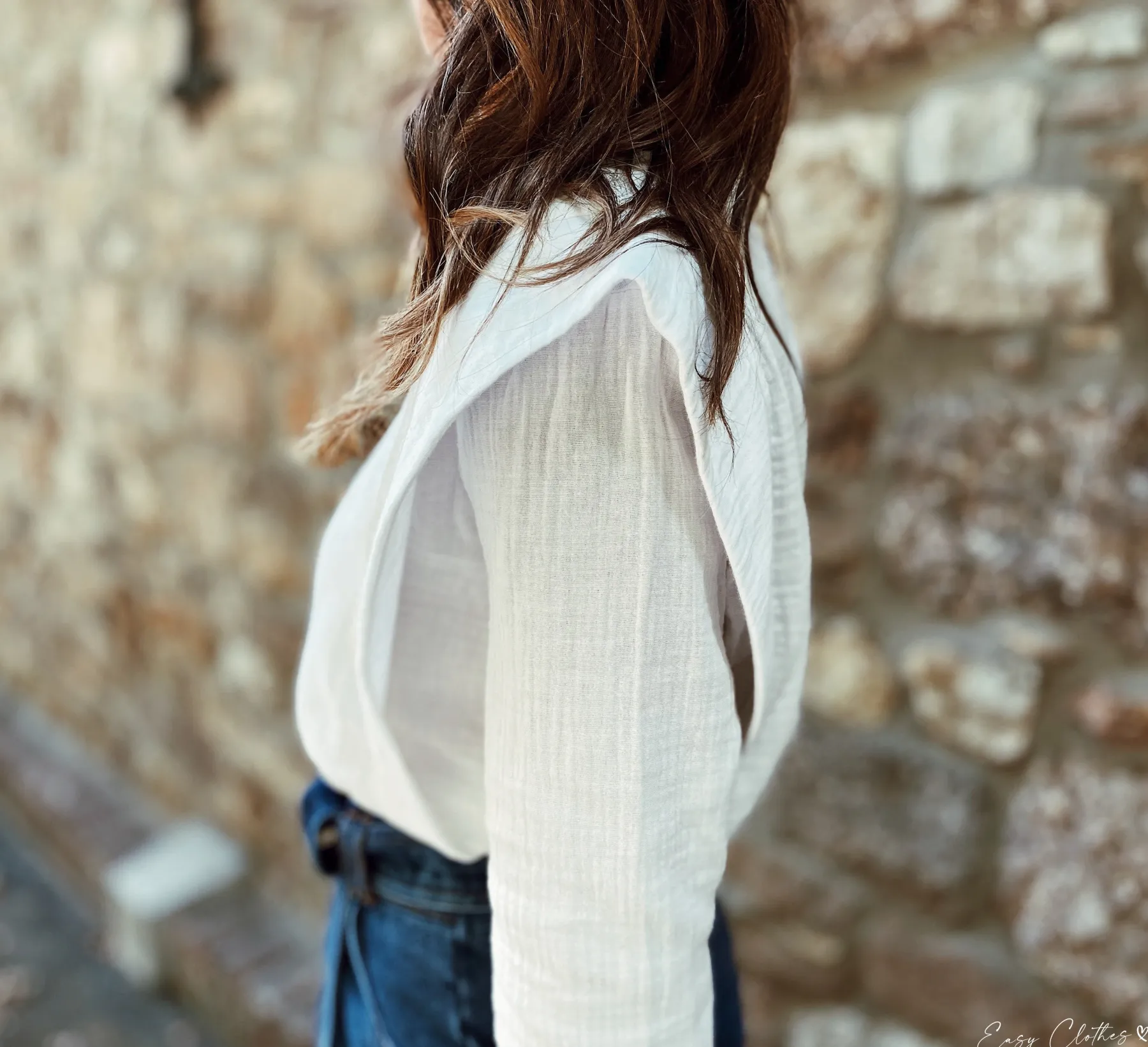 Chemisiers & Blouses-EASY-CLOTHES Blouse Athea - blancheEasy Clothes Blanche