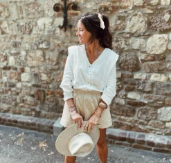 Chemisiers & Blouses-EASY-CLOTHES Blouse Athea - blancheEasy Clothes Blanche