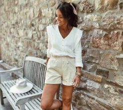 Chemisiers & Blouses-EASY-CLOTHES Blouse Athea - blancheEasy Clothes Blanche