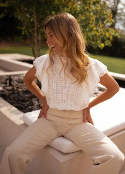 Chemisiers & Blouses-EASY-CLOTHES Blouse Carmen - écrueEasy Clothes Écrue