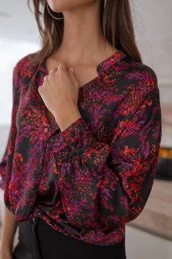 Chemisiers & Blouses-EASY-CLOTHES Blouse Catherine - à fleursEasy Clothes À fleurs
