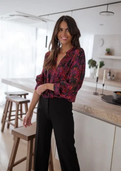 Chemisiers & Blouses-EASY-CLOTHES Blouse Catherine - à fleursEasy Clothes À fleurs