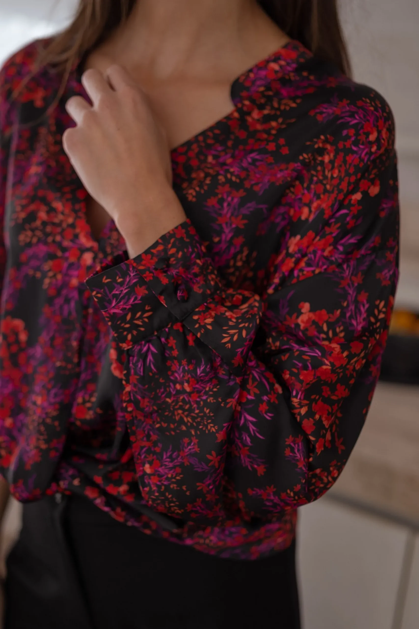 Chemisiers & Blouses-EASY-CLOTHES Blouse Catherine - à fleursEasy Clothes À fleurs