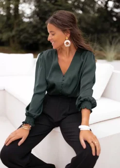 Chemisiers & Blouses-EASY-CLOTHES Blouse Daina - verteEasy Clothes Verte
