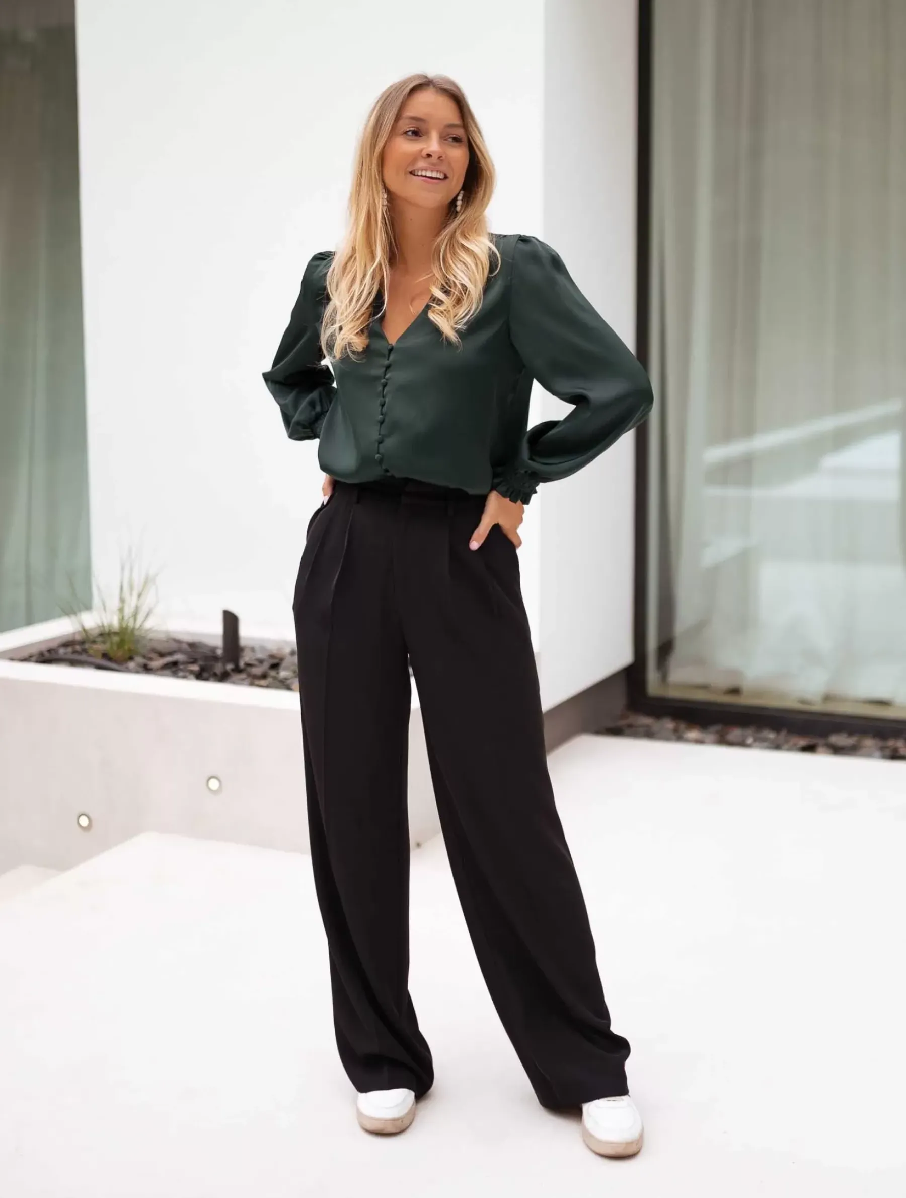 Chemisiers & Blouses-EASY-CLOTHES Blouse Daina - verteEasy Clothes Verte