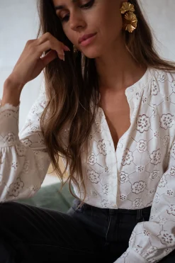 Chemisiers & Blouses-EASY-CLOTHES Blouse Dean - écrueEasy Clothes Écrue