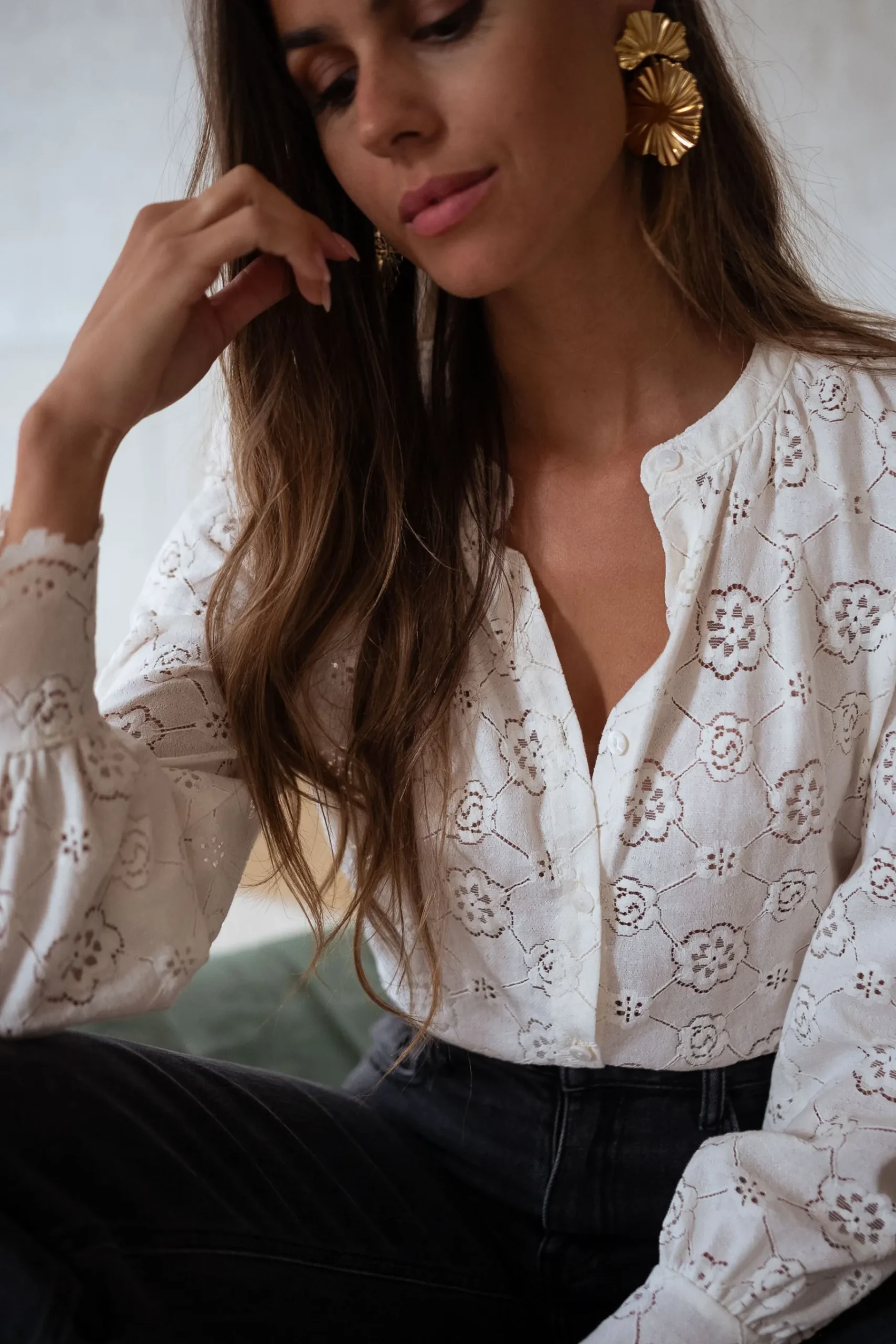 Chemisiers & Blouses-EASY-CLOTHES Blouse Dean - écrueEasy Clothes Écrue