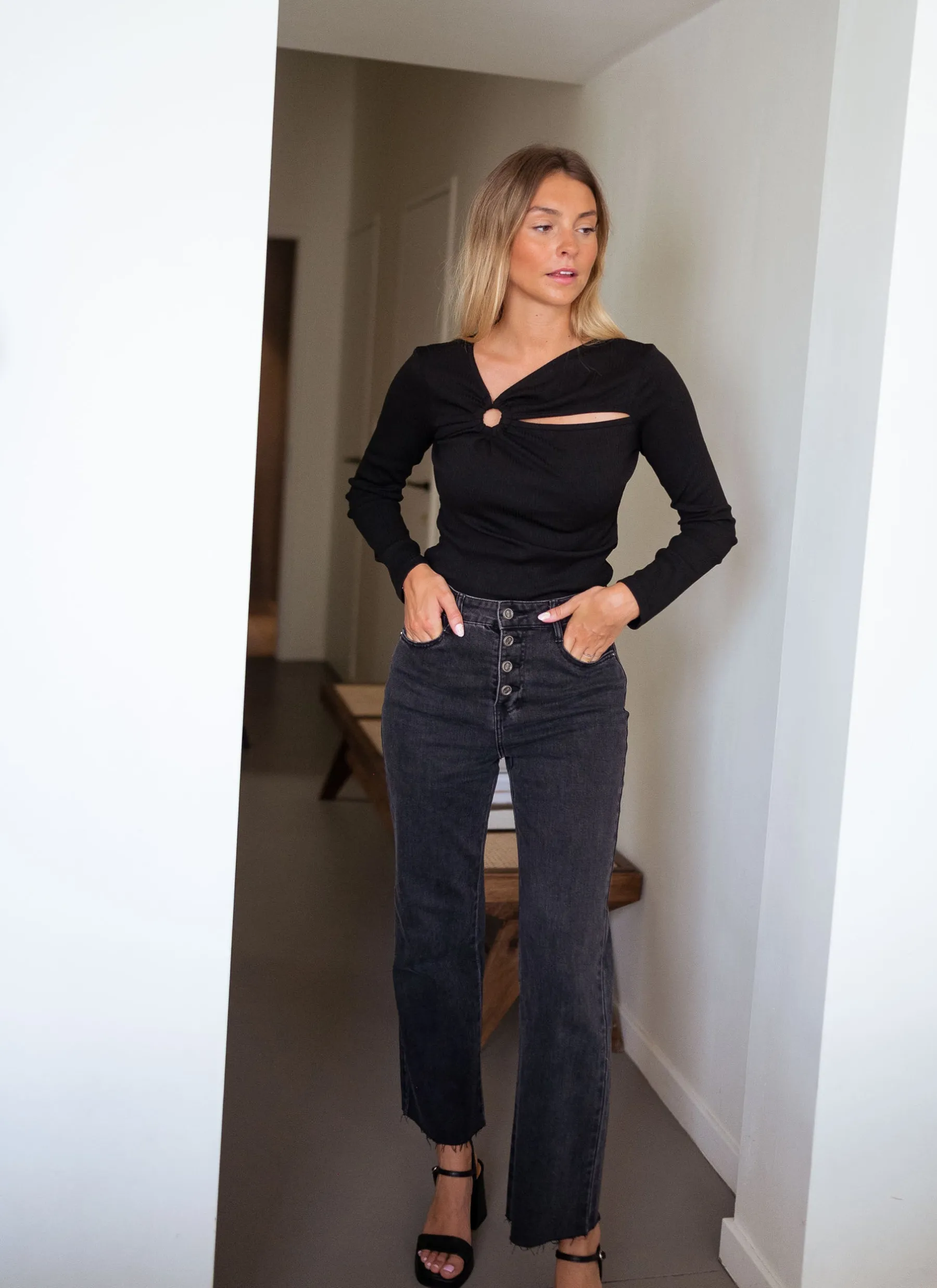 Chemisiers & Blouses-EASY-CLOTHES Blouse Evy - noireEasy Clothes Noire
