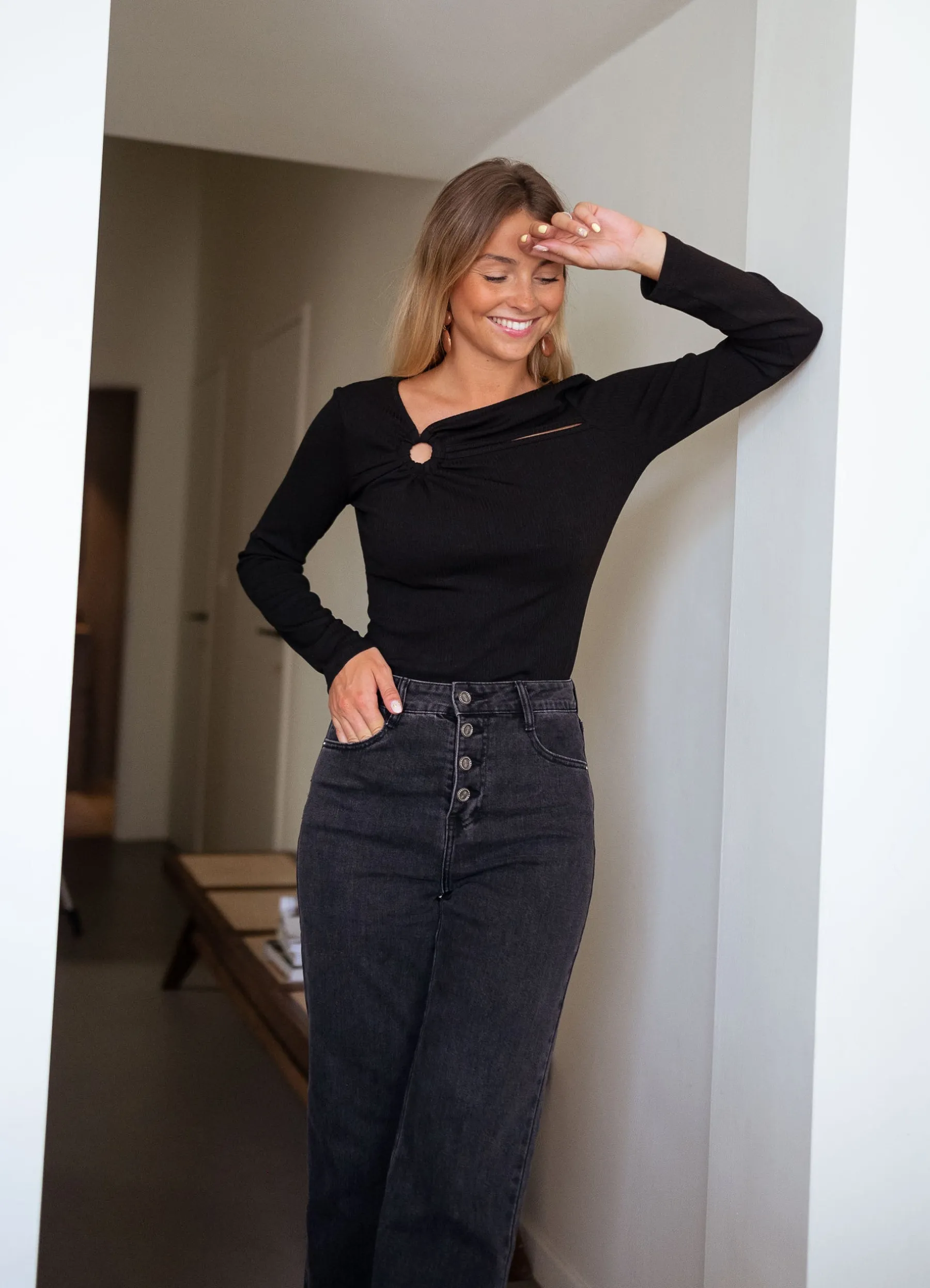 Chemisiers & Blouses-EASY-CLOTHES Blouse Evy - noireEasy Clothes Noire