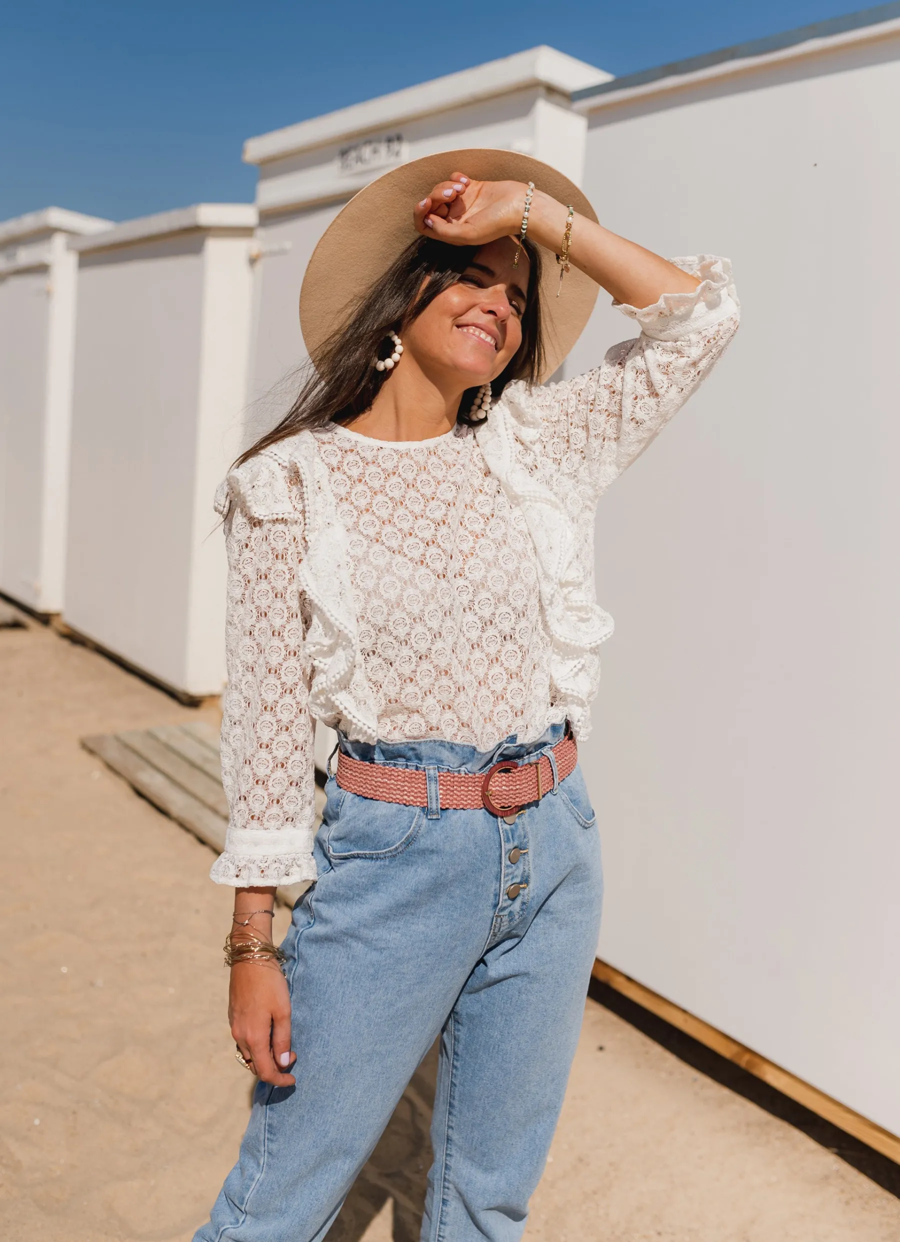Chemisiers & Blouses-EASY-CLOTHES Blouse Filly - blancheEasy Clothes Blanche