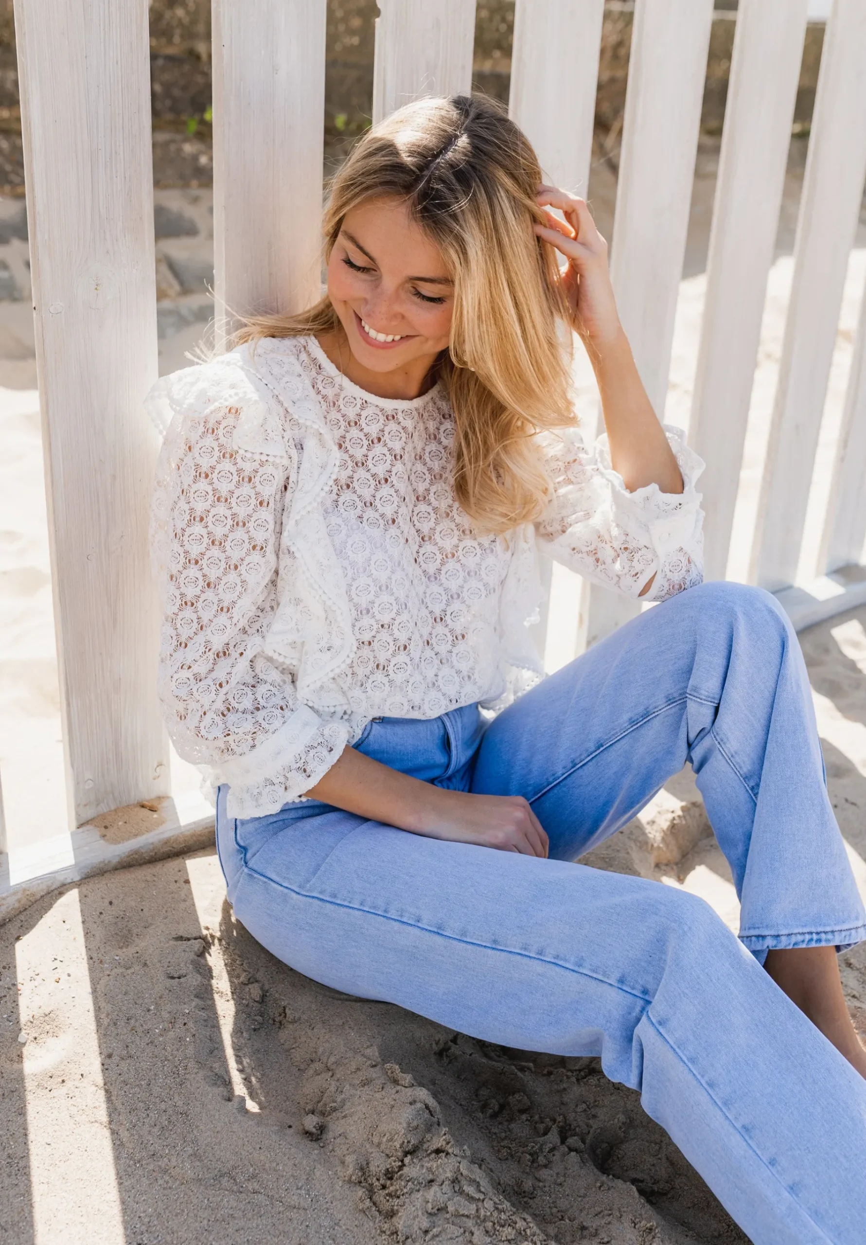 Chemisiers & Blouses-EASY-CLOTHES Blouse Filly - blancheEasy Clothes Blanche