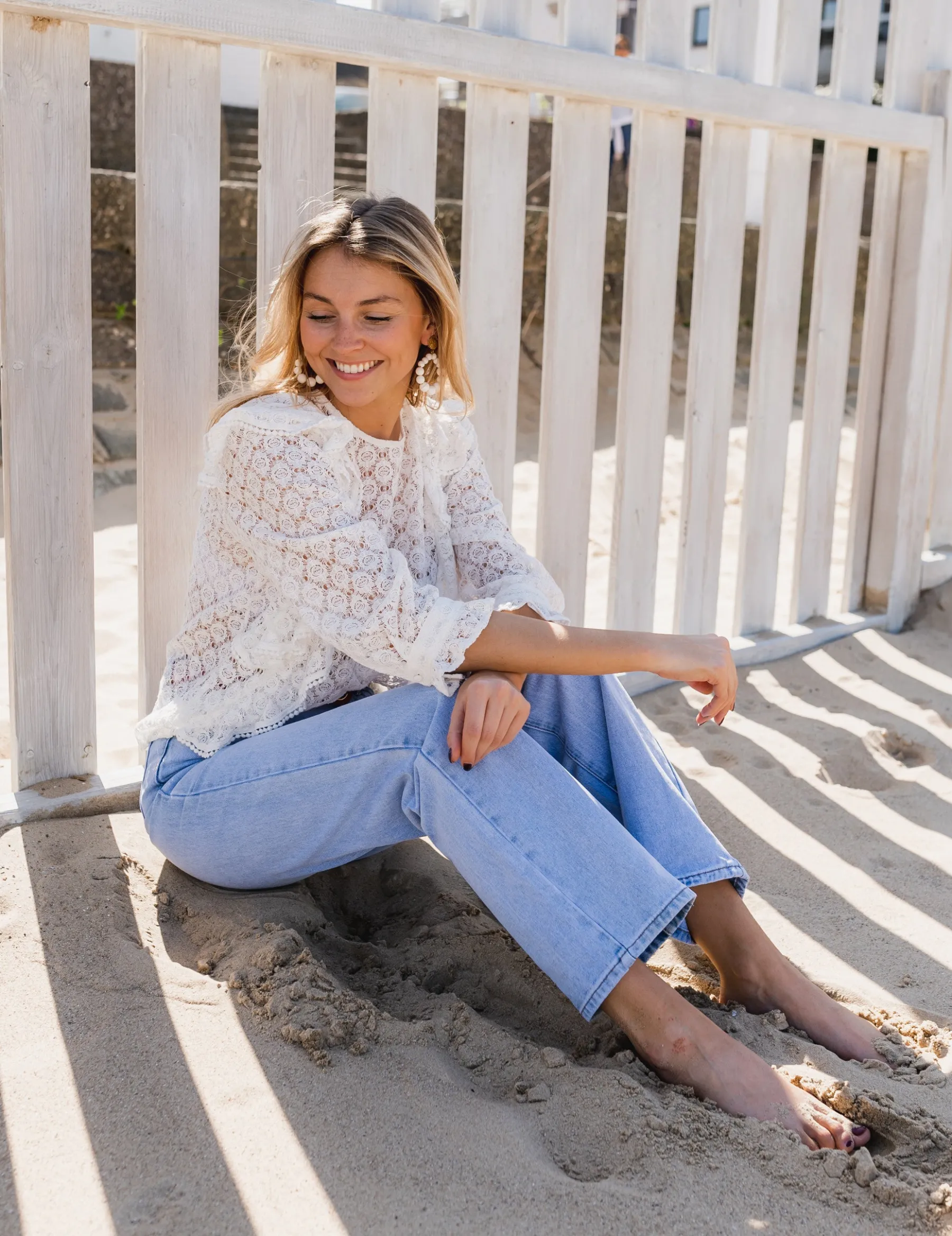 Chemisiers & Blouses-EASY-CLOTHES Blouse Filly - blancheEasy Clothes Blanche